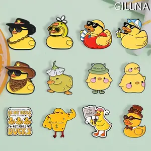 12pcs Cartoon Yellow Duck Badge - Adorable Enamel Pin - Vibrant Color Collar Metal Brooch - Shirt, Bag, Clothing Fashion Accessory - The Perfect Gift for Collectors and Loved Ones