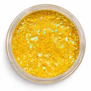 Reese & Riley Co. Buttercup - Premium Yellow Iridescent Glitter Chunky Mix for Resin Art Tumblers Nails Freshies Slime DIY Crafts Kids Art Projects