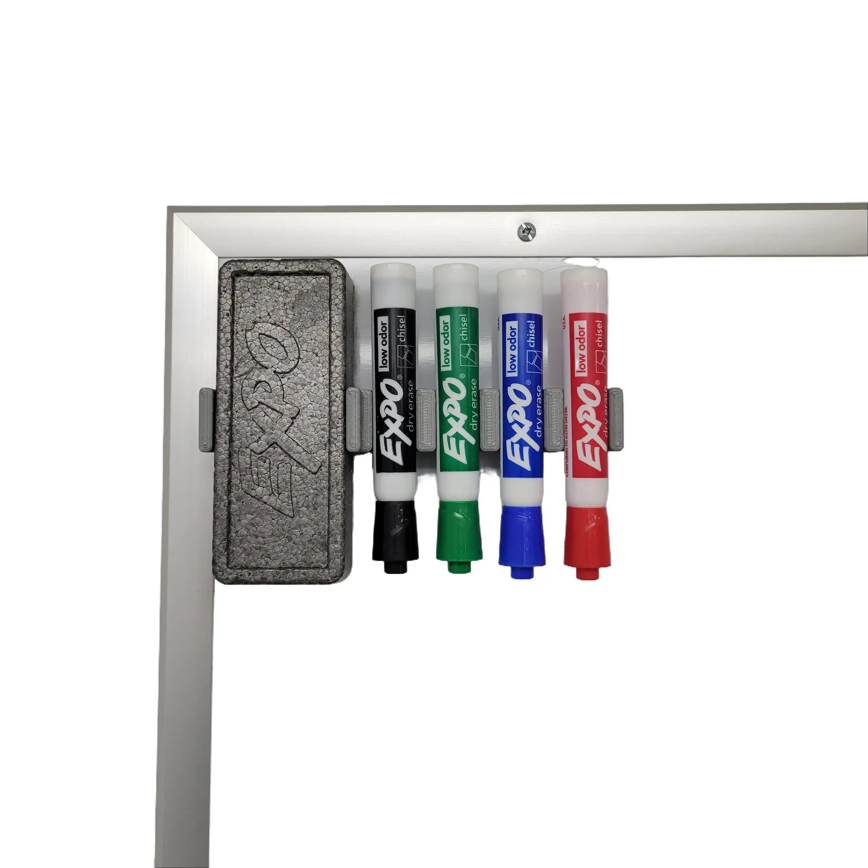 Magnetic Dry Erase Marker Holder, Whiteboard Marker Organizer, Holds 4 Markers and Eraser, Fridge or Whiteboard Mount, 10 Colors