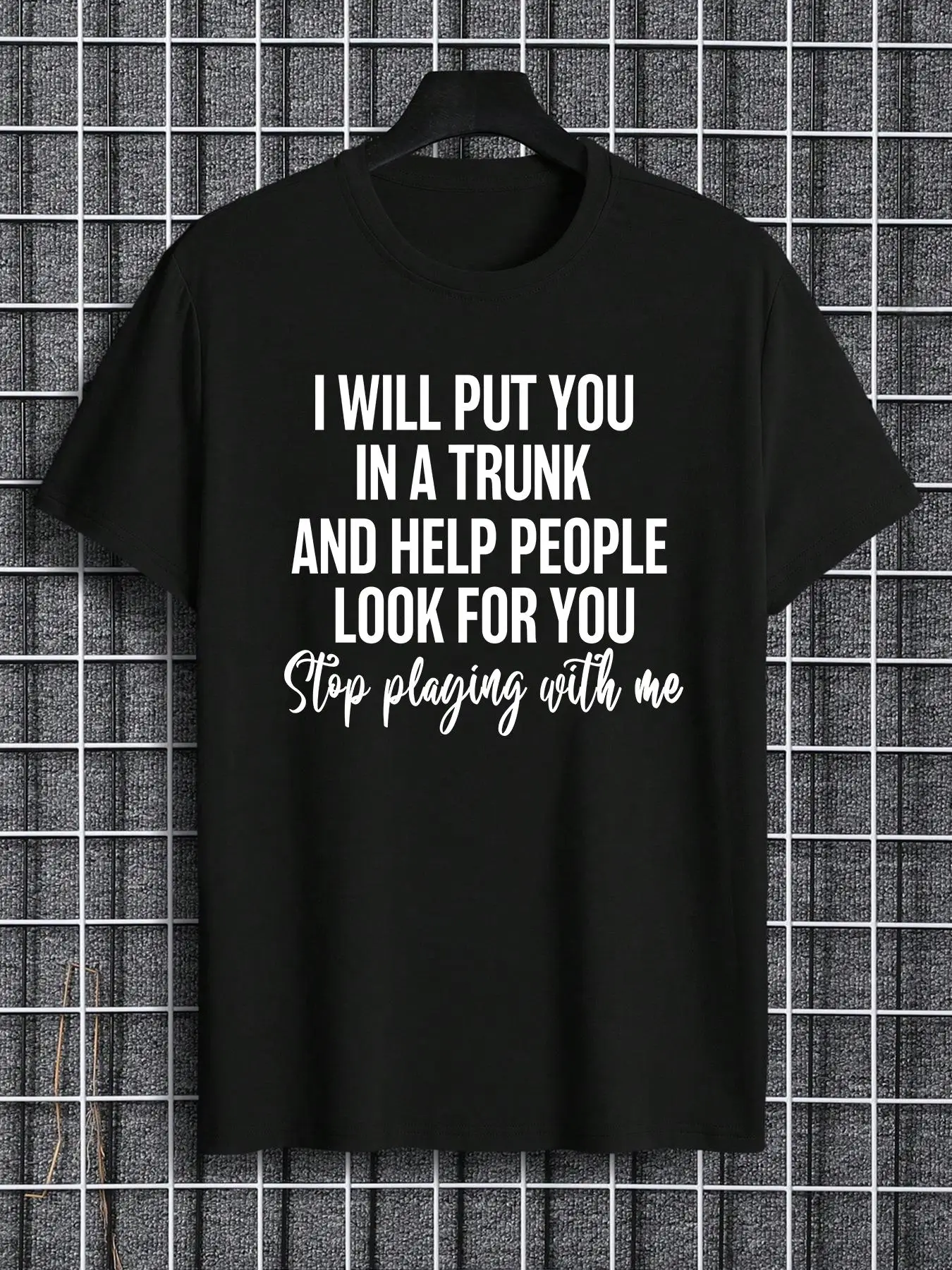 Men's Letter Print Round Neck Tee, Regular Fit Casual Short Sleeve T-Shirt for Summer, Menswear for Daily Wear