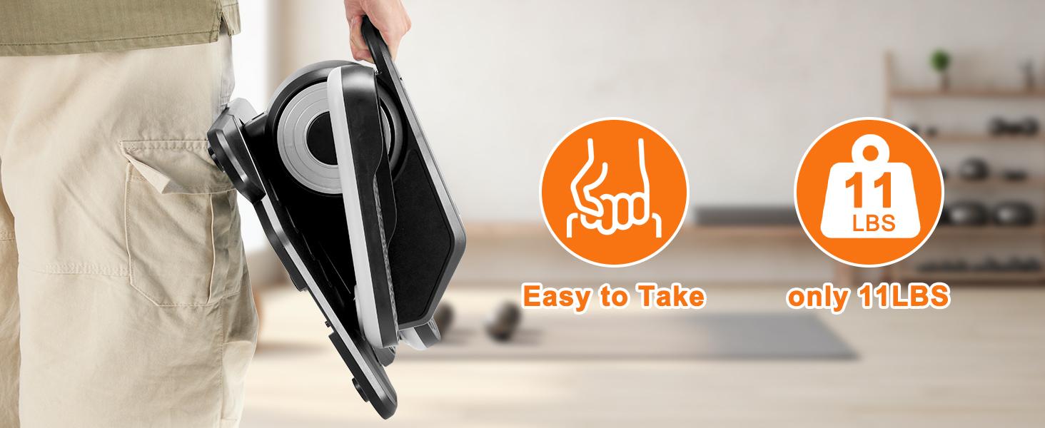 Under-Desk Elliptical Machine–Compact & Quiet Mini Pedal Exerciser with Adjustable Speed, LED Display, Portable Fitness Solution for Home or Office Workouts