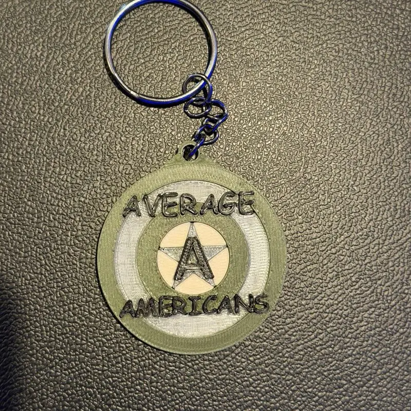 Average Americans camo Keychains - Unique Design with Distinctive A Logo for Everyday Use