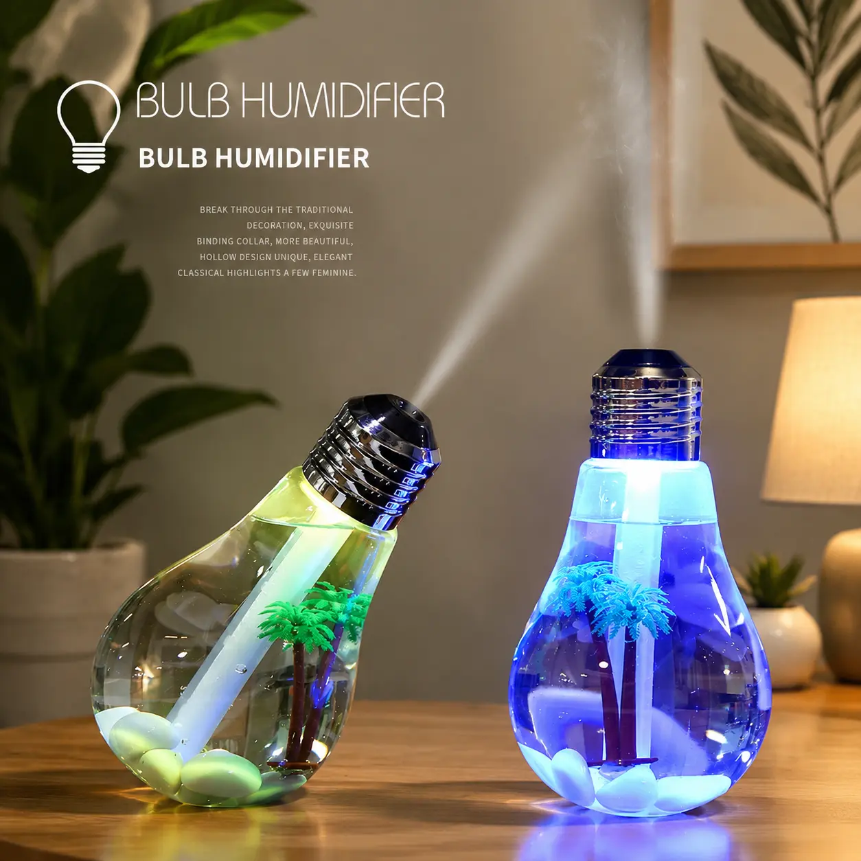 Portable USB Powered Scent Humidifier - 100ml Fragrance Aroma Diffuser with 7-Color Changing LED Lights, Wireless Automatic Air Freshener for Room, Car (Lighting Accessory for Home Improvement)