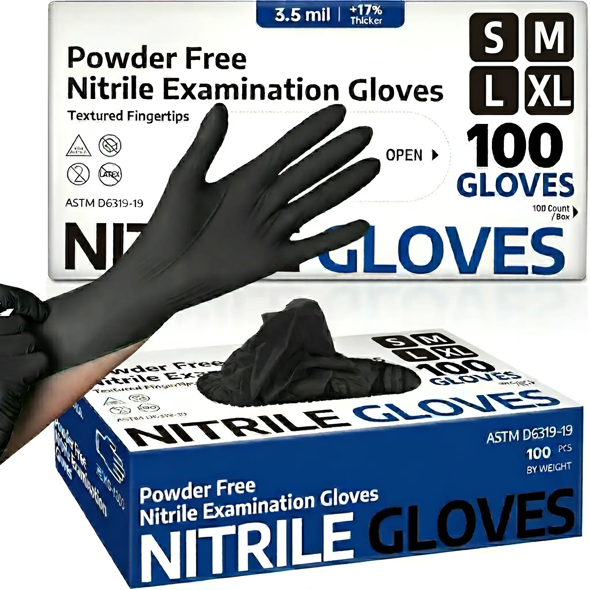 100pcs Nitrile Disposable Gloves, Lightweight, Home Cleaning, Pet Care, Non-Toxic Alcohol-Free, Multi-Functional Kitchen Gloves, Durable Cleaning Gloves, Household Cleaning Gloves, Cleaning Supplies