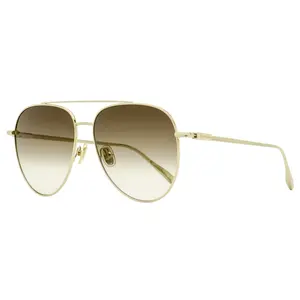 Ferragamo Large Pilot Sunglasses SF308S 703 Gold 61mm