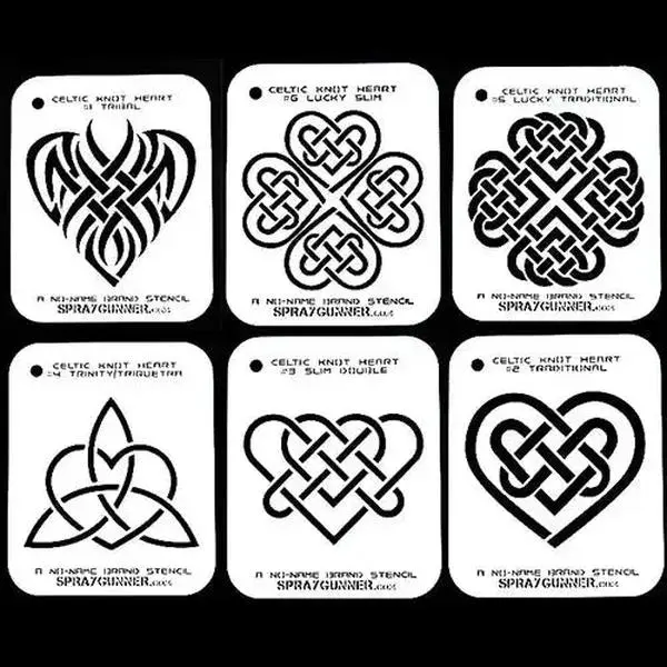 Celtic Heart Stencil for airbrushing by NO-NAME Brand - (Large)