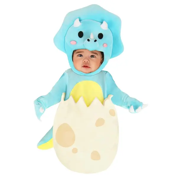 Infant Tiny Triceratops Dino Costume Bunting