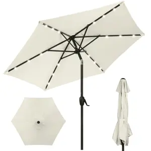 Best Choice Products 7.5ft Outdoor Solar Patio Umbrella for Deck, Pool w/ Tilt, Crank, LED Lights Best Choice Products 7.5ft Outdoor Solar Patio Umbrella for Deck, Pool w/ Tilt, Crank, LED Lights