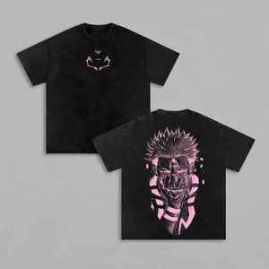 valentine shirts Ryomen  Sukuna Vintage Washed T-Shirt – Jujutsu Kaisen Anime Streetwear Tee, Oversized Graphic Top, Cursed King Ryomen Sukuna Design, JJK Merch, Gift for Anime Fan