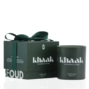 Khaak Scented Candle by Intense Oud – Elegant Home Candle with Notes of Driftwood, Lily of the Valley, Istanbul Rose, White Florals & Moss – Calming Atmosphere Candle for Any Room – Premium Wax Candle (230g / 8.11 oz)