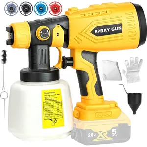 Sprayer for 20V Battery, Gun with 3 Spray Patterns & 4 Nozzles, for DIY Projects, Painting, Furniture & More (No Battery Included)
