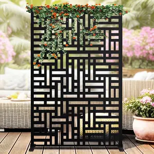 Outdoor Standing Privacy Divider Screen, 78" Height 48" Width Decorative Privacy Panel, Freestanding Fence for Private Space Partition, Ideal for Garden, Balcony & Patio Landscape Decor