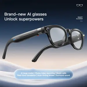 AI Wireless Smart Glasses Q8 with Live Translation & AI Assistant | Capture 4K-Quality Video & Photos, Hands-Free Calls, Stereo Music, Auto-Tinting Lenses, Bluetooth 5.3 for Sports & Travel
