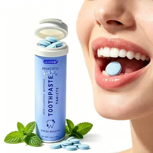 Adjaniss Probiotic Toothpaste Tablets, Travel Size, Easy to Carry, 50 Pieces/30g, Solid Form, Anti-Cavity Oral Care Benefits