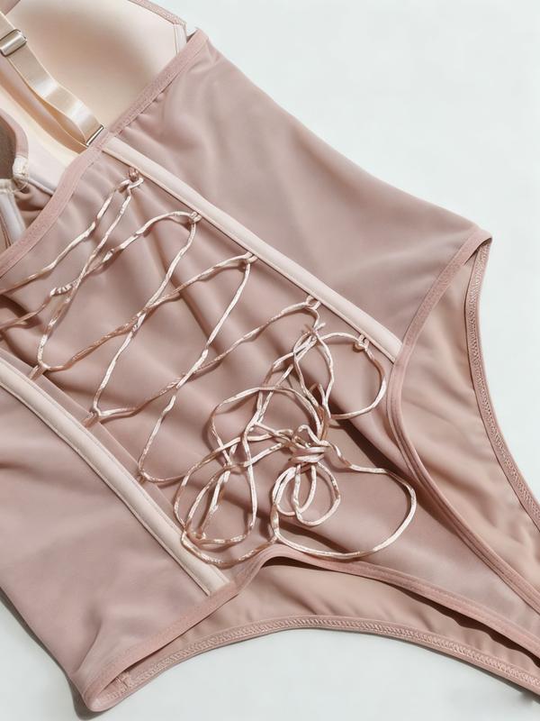 Elegant Women's Plain Color Adjustable Strap Bodysuit, Abdominal Control Shapewear, Comfortable Fit for Daily Wear