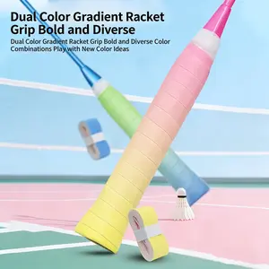 [Two-Tone Gradient] PU Adhesive Non-Porous Flat Handle Grip| Tennis racket handle strap, non-slip, sweat-resistant, and durable