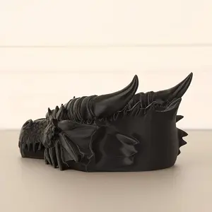 1 Piece Gothic Dragon Head Jewelry Storage Tray, Dark Style Desktop Ornament, Ring & Necklace Holder Tray Practical desktop storage essential, also a cool decorative ornament