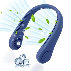 Portable Neck Fan, USB Rechargeable 3-Speeds Wearable Quiet Low Noise Cooling Fan, Hands Free Bladeless Fan for Outdoor Cooling Indoor, Birthday Gifts for Men Women Mom Dad