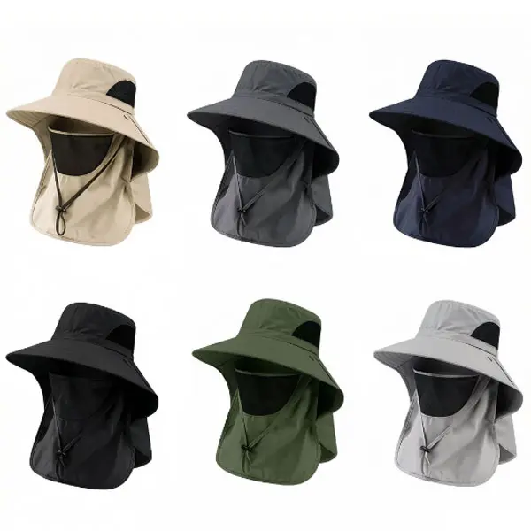 Wide Brim Sun Hat UV Protection Bucket Cap For Outdoor Sports Hiking Camping Fishing Safari Men