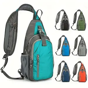 Outdoor Travel Chest Bag ,Multifunctional Crossbody Large Capacity Sports Shoulder Portable for Multi Colored- Suitable Daily Commute, Travel, & - Zipper Closure Casual Professional (Multi-Color Options) Rechargeable Camping LED Work Light