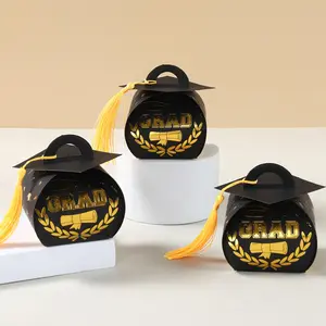 12 Pcs Graduation Cap Gift Boxes Graduation Party Favors Graduation Gifts Class of 2026 Candy Box with Tassel Table Centerpieces Graduation Decoration Treat Candy Boxes for Grad Party Supplies