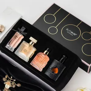 ANGEL ELVES Language of Flowers Floral Perfume Set   |  30mL*1+25mL*3  |  Four Fragrances Gift Set for Women |  curations good scent Perfect for daily commutes | dates and gifting |  a long-lasting fragrance | perfume for women Women's Fresh Fragrance Set
