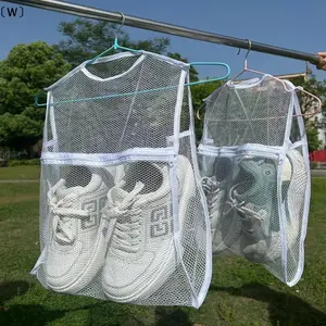 〔W〕Sneaker Wash Bag Durable Fabric Thick Layer Laundry Bag For Shoes Clothing Airing Drying Net Bag Reusable For Women Men