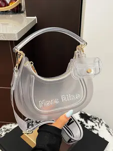 2026 New European and American Style Korean Version Unique Design High-End Crossbody Bag, Small Handbag, Transparent Shell Bag, Jelly Bag