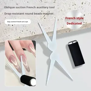 Deep V French Shape Magnet Tools for Cat Eye design effect for Nail Art tool nail care cat eye nail super strong magnet nails
