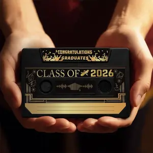Graduation Party Gift: Recordable Card (300 Seconds), Customizable Personalized Voice Message Book for 2026 Graduates, Fun Anniversary Gift, Graduation Celebration Party Decorations