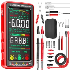 Multimeter Tester Color LCD TRMS Auto-Ranging 6000 Counts Voltmeter  Rechargeable Meter Measures AC/DC Current,NCV,,Ohm,Amp,Resistance,Diodes,Countinuity,Capacitance,Temperature