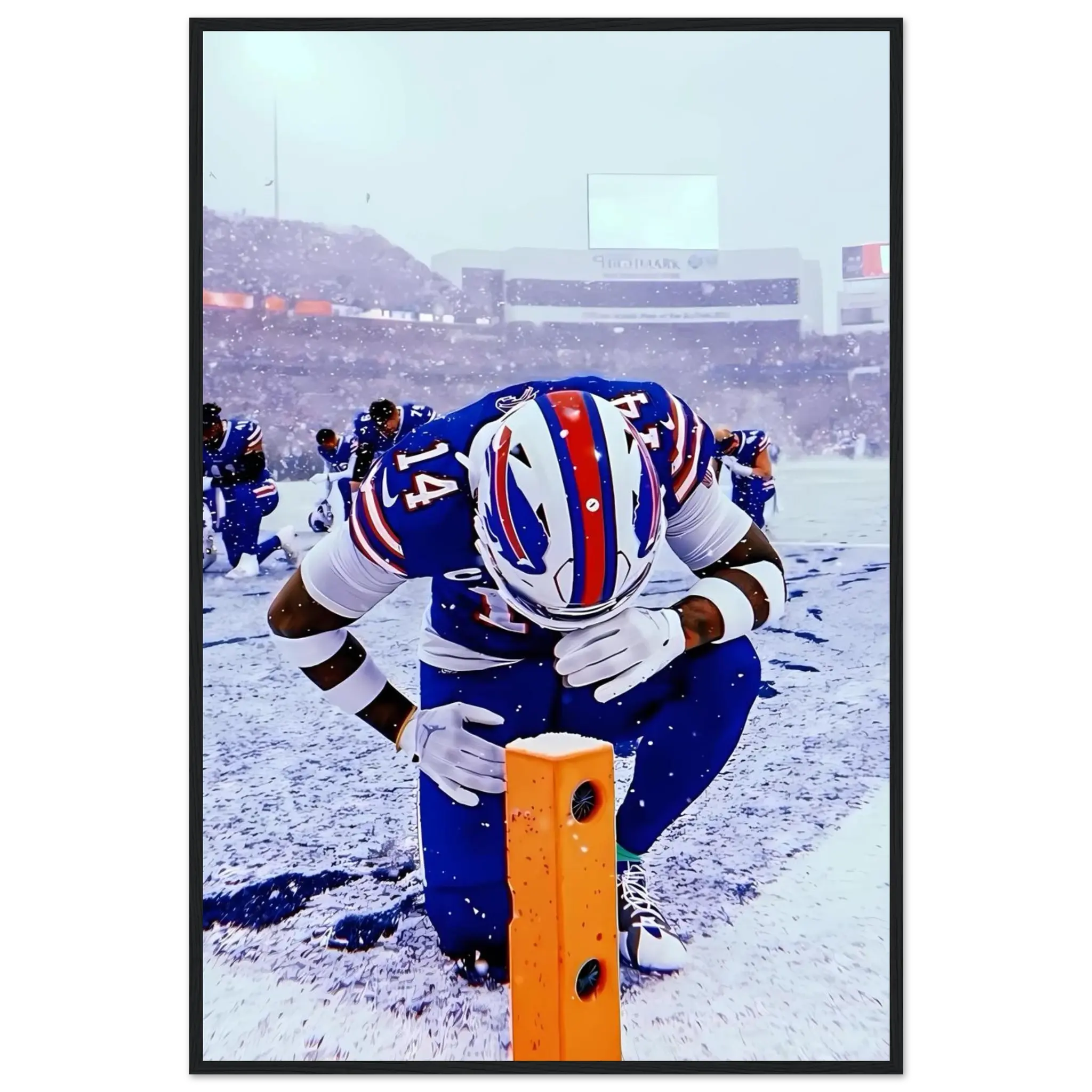Stefon Diggs - Shatterproof Plexiglass Wooden Framed Poster