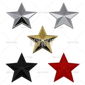 New 2026 Car Styling 3D Five-pointed Star Decorative Metal Alloy Adhesive Emblem Trunk Badge Fender Sticker Body Decal Car Accessory car decor accessories