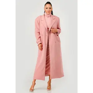 Blush Pink Maxi Coat