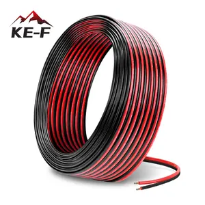 KE-F 14 Gauge Wire 150FT, Flexible 2 Conductors Red & Black Electrical Wire, 14 AWG Copper Clad Aluminum Extension Cord, Low Voltage for Automotive Wire, Speaker Cable, Landscape, LED Strip 12V/24V DC 45m