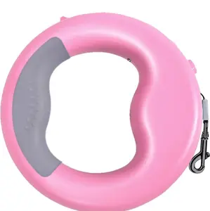 Retractable Dog Lead - Pink, 360 Degree Non-Slip Handle, Small/Medium Size, for Walking