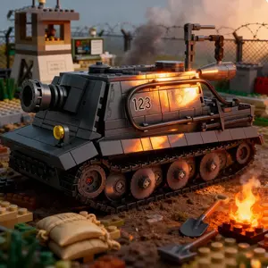 Heavy Armor Car Building Blocks, Moc Tank Assembly Toy Model, New Year Gift, Christmas Gift, Choking Hazard Small Parts