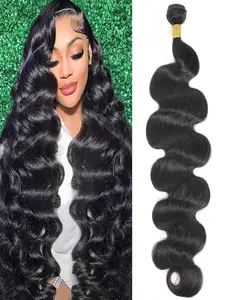 12a Brazilian Human Hair Bundles, Body Wave Single Bundle, Virgin Hair, Natural, High-Quality Hair Extension, Sew In Hair
