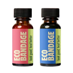 Colored Liquid Bandage, (2 Pack) Ocean Blue & Hibiscus Pink (.3 fl oz/each) Waterproof
