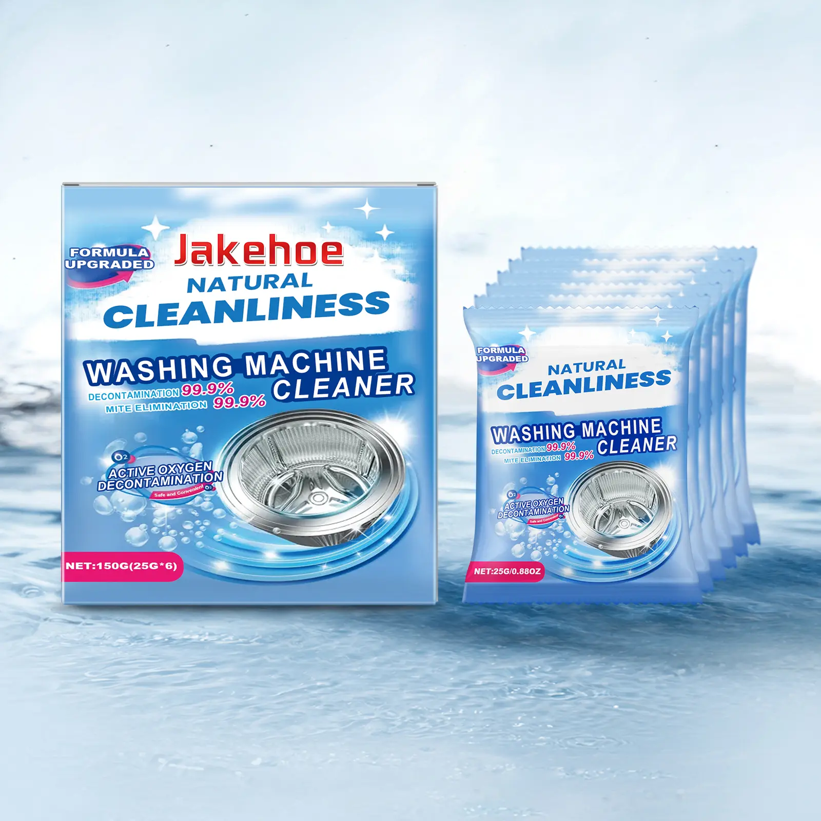 Banish Musty Smells & Built-Up Grime! Jakehoe Washing Machine Cleaner Powder, Deep Clean Washer Drum, Remove Limescale, Mold & Stale Odors Laundry