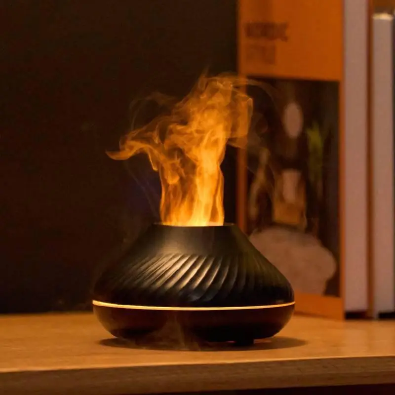 Creative Simulation Flame Design Humidifier, USB Charging Simulated Flame Aroma Diffuser, Household Decorative Air Humidifier For Dressers for Bedroom