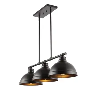 JONATHAN Y Bevin Farmhouse Metal/Crystal LED Pendant; for Living Room,Bedroom, Kitchen, Office