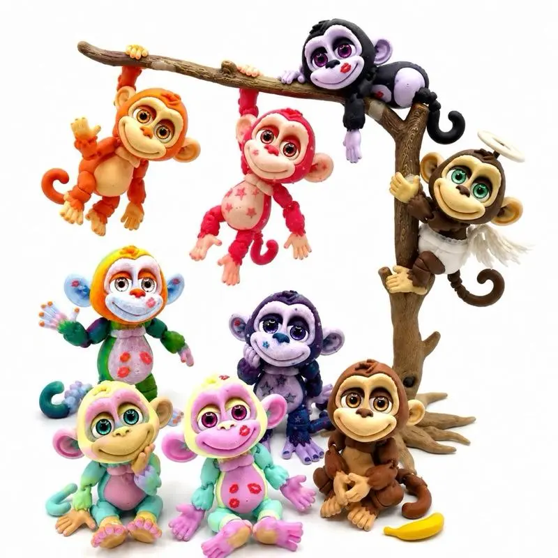 Medium Monkeys — 5in & 6in Articulated Collectible Figurines