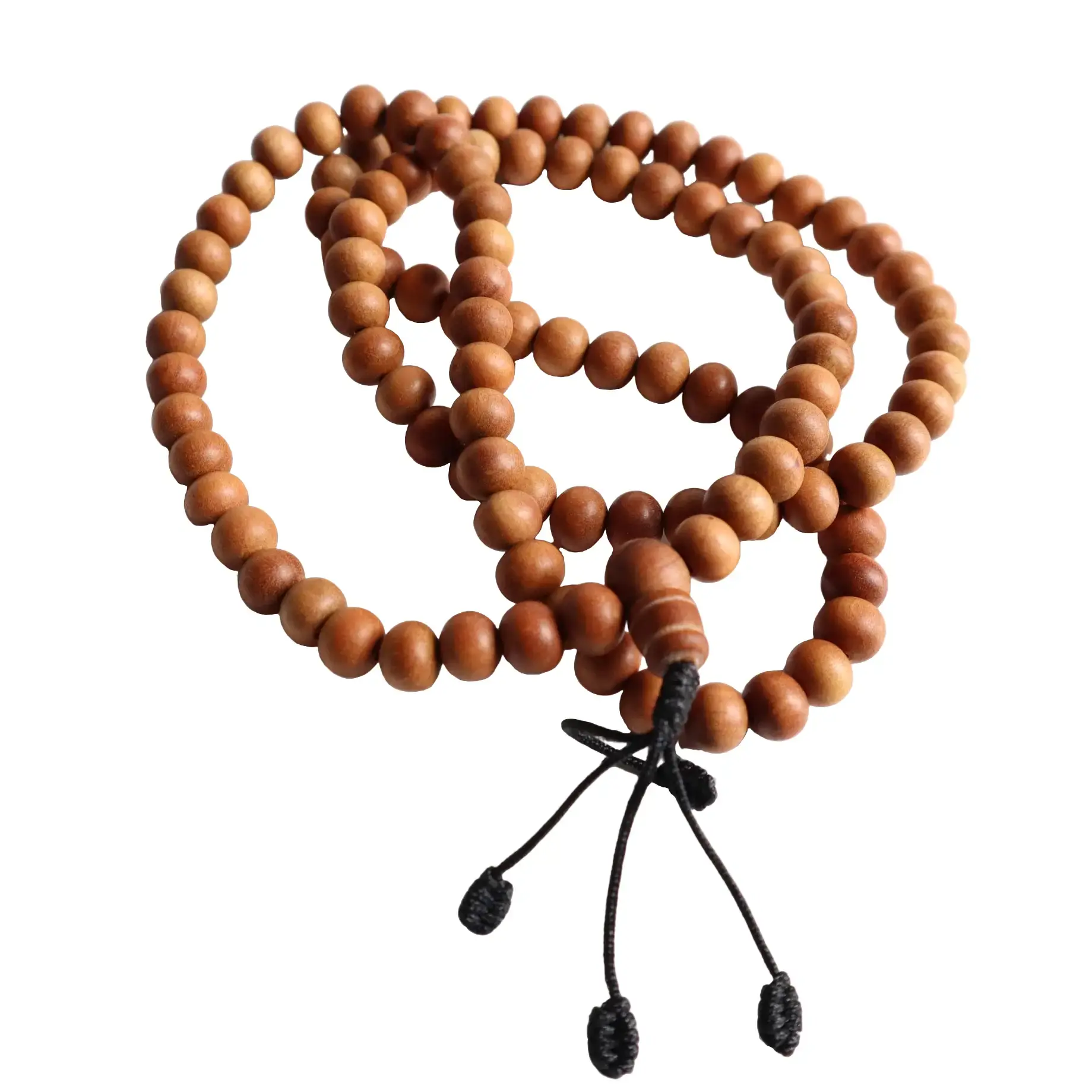 Sandalwood Mala Necklace 8mm with 108+1 beads | Sandalwood Japa Mala | Wood Bead Necklace | Sandalwood Rosary Buddhist Prayer Bead | Tibetan