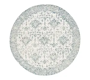 Dip Dye Fleur 7' x 7' Round Wool Rug by Valerie