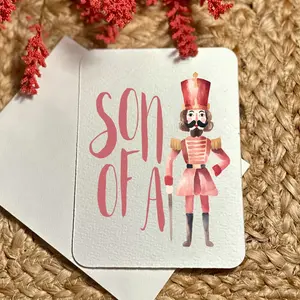 Handmade Watercolor Printed Christmas Cards Festive Art Print Holiday Cards Gift Box Set with Floral Ornament Design Notecard Postcard Christmas Cards