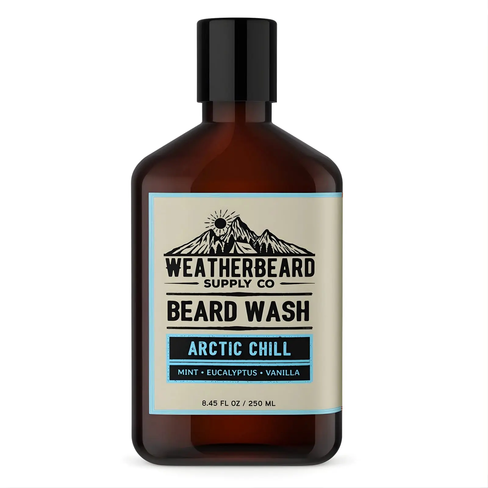 Weatherbeard Arctic Chill Beard Wash - Peppermint, Eucalyptus, Vanilla - Daily Beard Cleanser