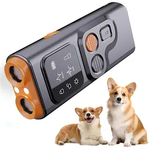 Advanced Ultrasonic Dog Bark Deterrent with Dual Sonic Frequencies & LED Flashlight – Safe & Effective Handheld Training Device for Pets & Outdoor Use