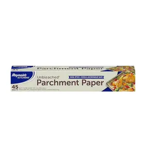 Unbleached Parchment Paper Roll 45 ft x 12 in, Non Stick Baking Paper for Cooking, Baking & Food Prep, Oven Safe, Chlorine Free Kitchen Paper