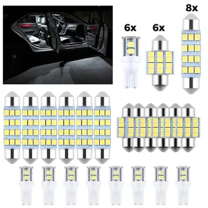 20PCS Car LED Interior Light Kit, T10 31mm 42mm Super Bright 6000K White LED Bulbs for Dome Map Reading Roof License Plate Side Marker Width Light, Universal Plug and Play for Cars SUVs Trucks Vansm,truck stuff.